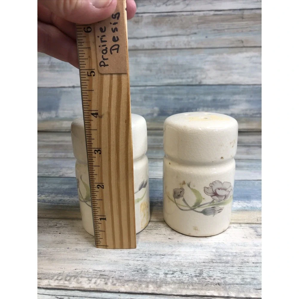 Vintage Table Tops Lovely  Ceramic Floral Salt & Pepper Shakers